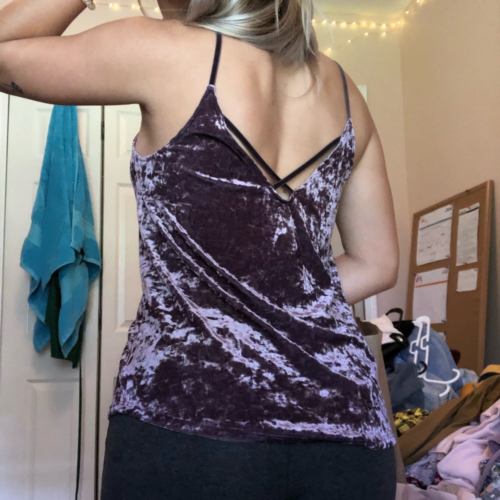 crushed velvet tank top